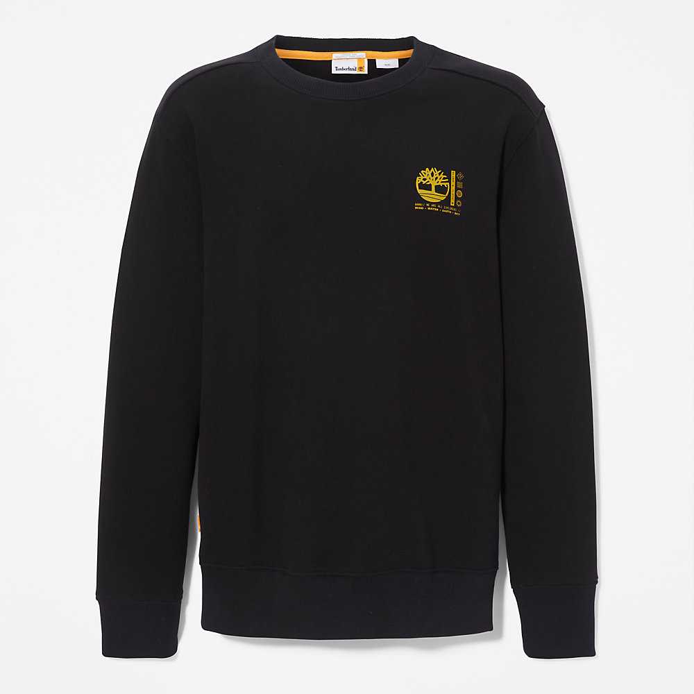 Black Men's Timberland Photographic Sweatshirt | Israel-1962870