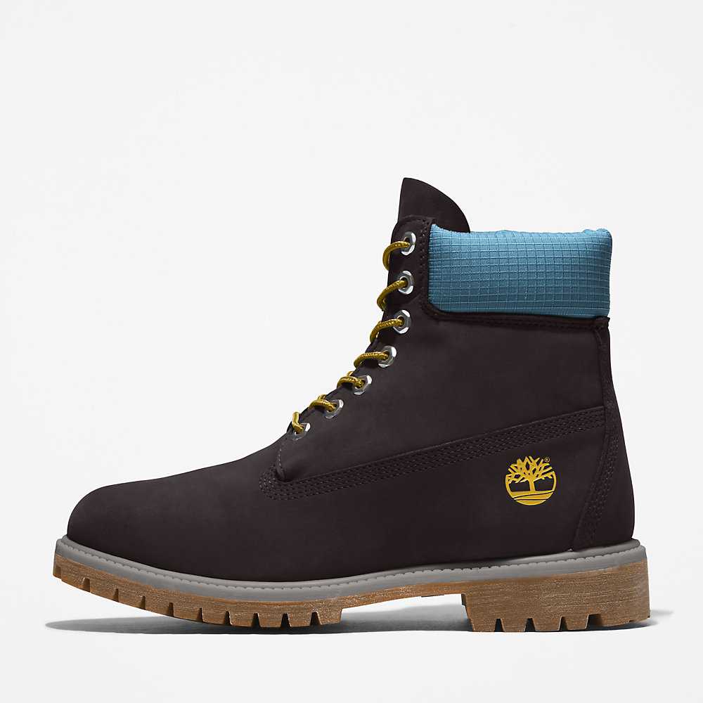 Black Men's Timberland Premium® 6 Inch Waterproof Boots | Israel-0481637