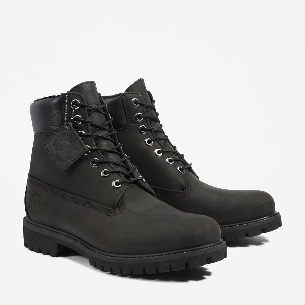 Black Men's Timberland Premium® 6 Inch Winter Boots | Israel-3507462