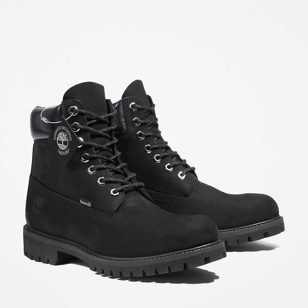 Black Men's Timberland Premium® 6 Inch Waterproof Boots | Israel-5013962