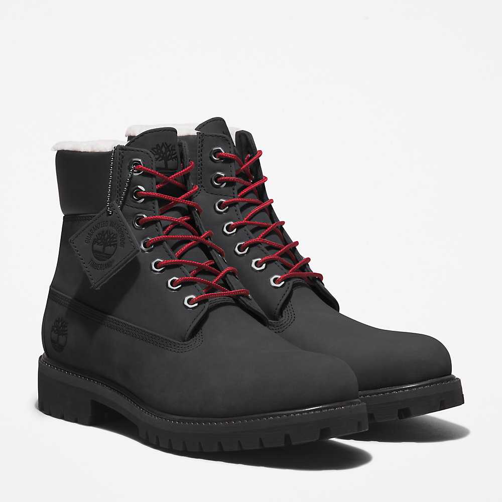 Black Men's Timberland Premium® 6 Inch Winter Boots | Israel-9864203