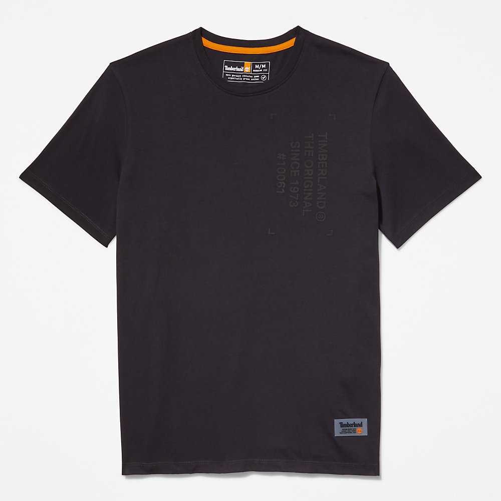 Black Men's Timberland Progressive Utility T Shirts | Israel-1648230