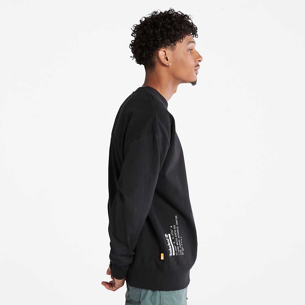 Black Men's Timberland Reinforced Sweatshirt | Israel-9862543