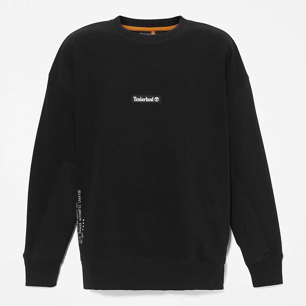 Black Men's Timberland Reinforced Sweatshirt | Israel-9862543