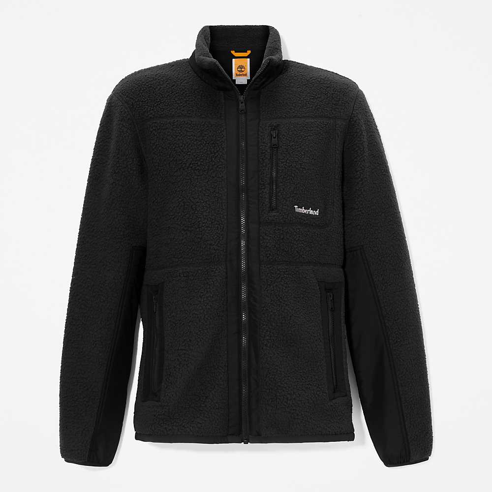 Black Men's Timberland Sherpa Fleece Jackets | Israel-5729684