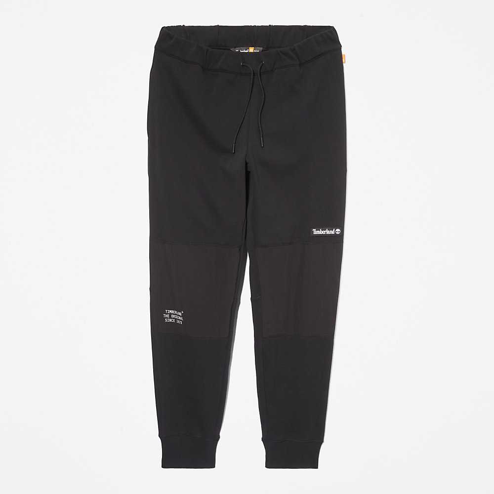 Black Men's Timberland Tonal Knee Track Pants | Israel-9714350