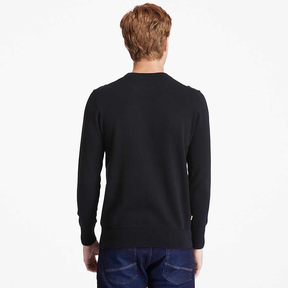 Black Men's Timberland Williams River Sweaters | Israel-1028759