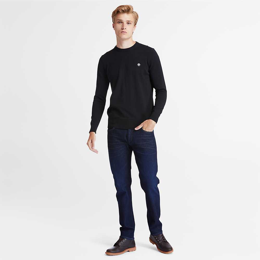 Black Men's Timberland Williams River Sweaters | Israel-1028759