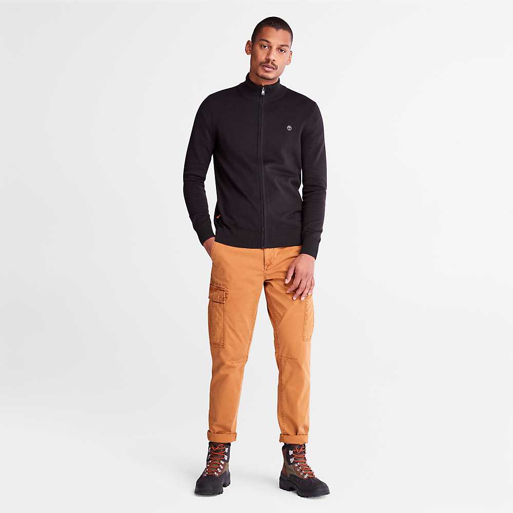 Black Men's Timberland Williams River Sweaters | Israel-3981702