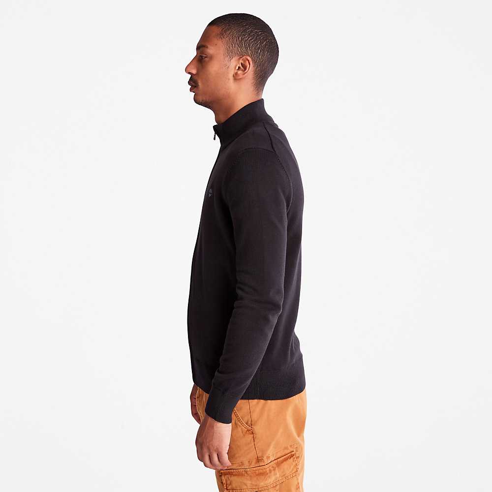 Black Men's Timberland Williams River Sweaters | Israel-3981702