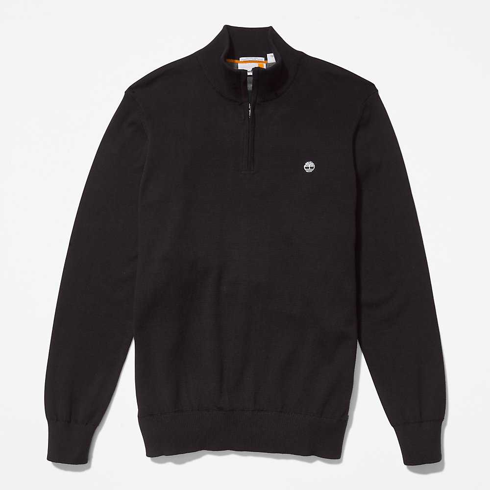 Black Men's Timberland Williams River Sweaters | Israel-9512467