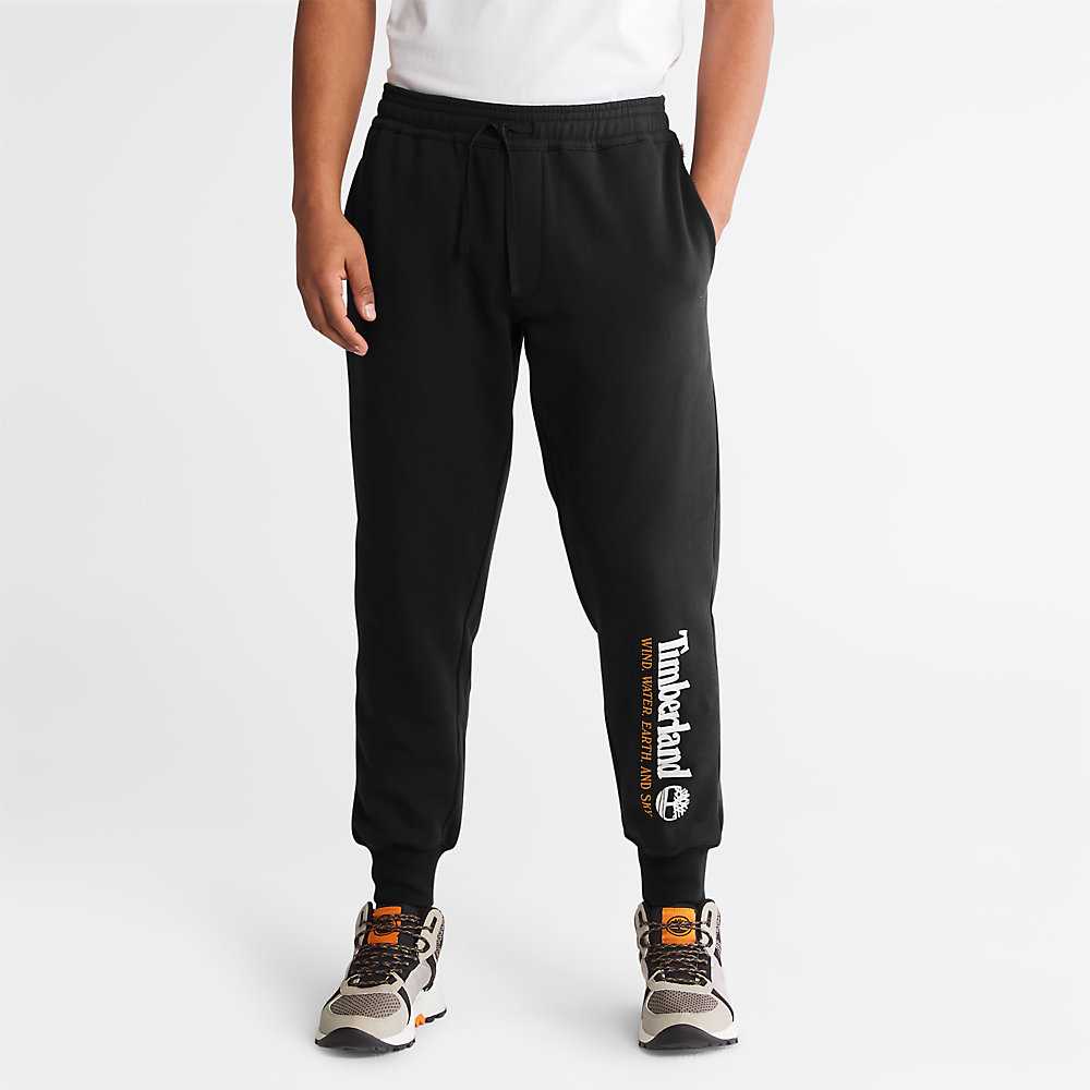 Black Men\'s Timberland Wind Water Earth And Sky Sweatpants | Israel-1658342