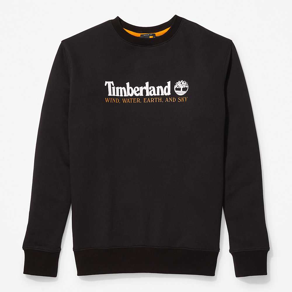 Black Men's Timberland Wind Water Earth And Sky Sweatshirt | Israel-6217908