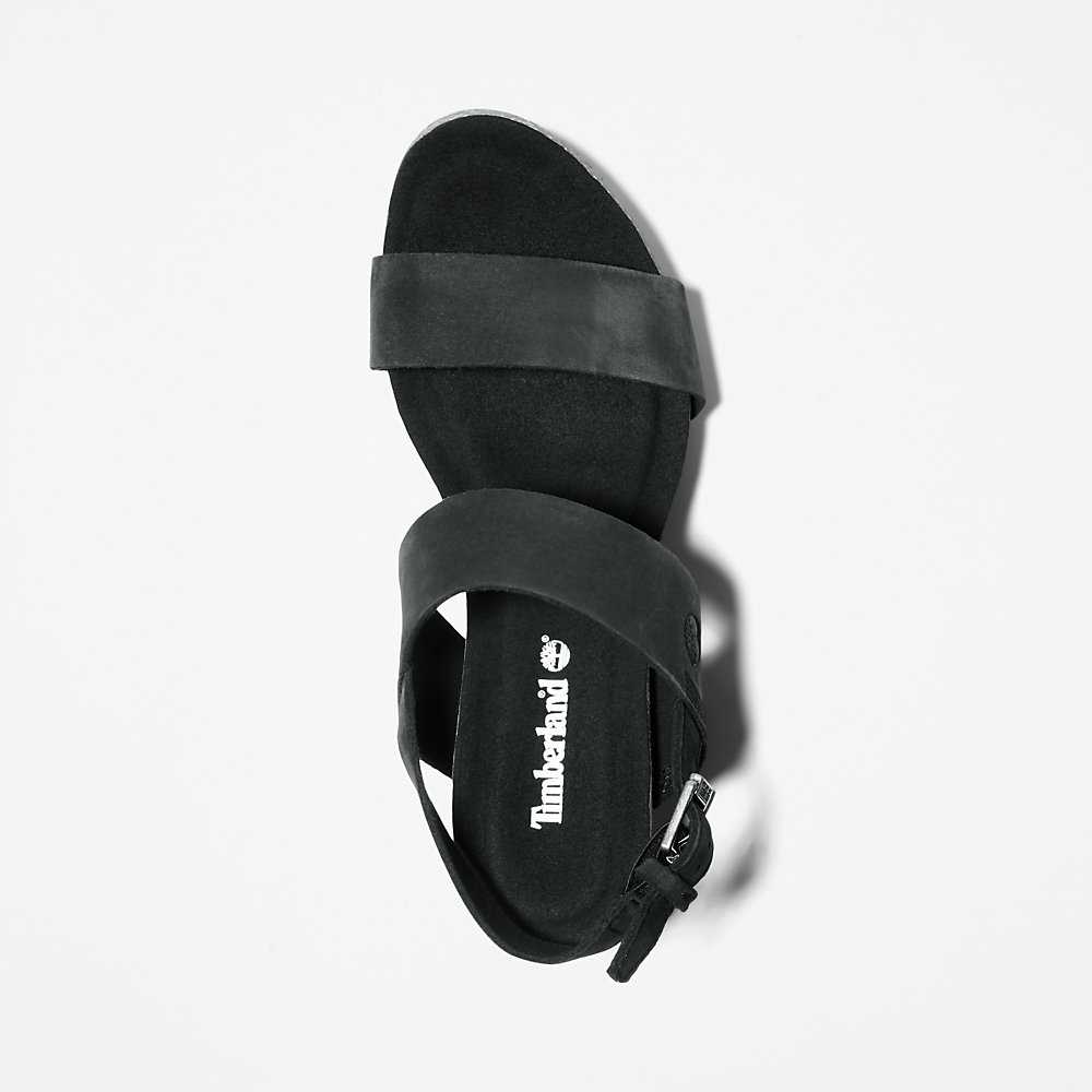 Black Women's Timberland Capri Sunset Wedge Sandals | Israel-8452031