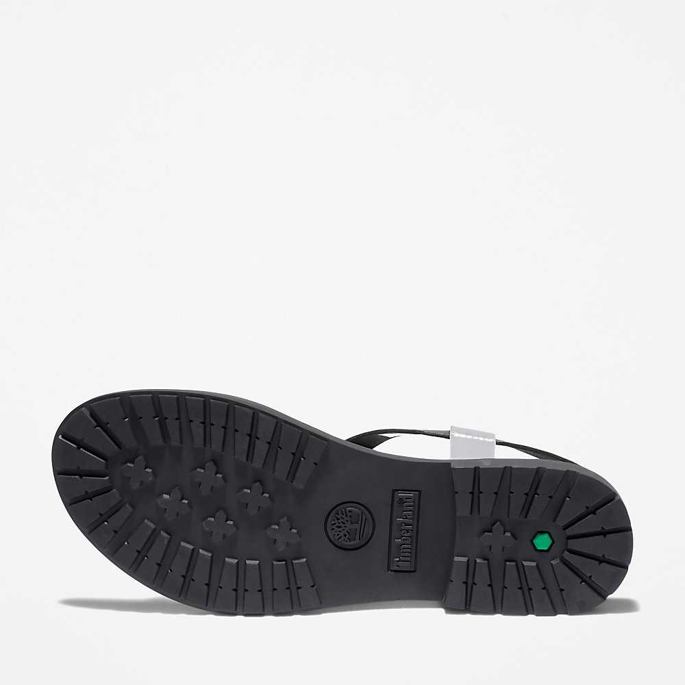 Black Women's Timberland Chicago Riverside Thong Sandals | Israel-5946820