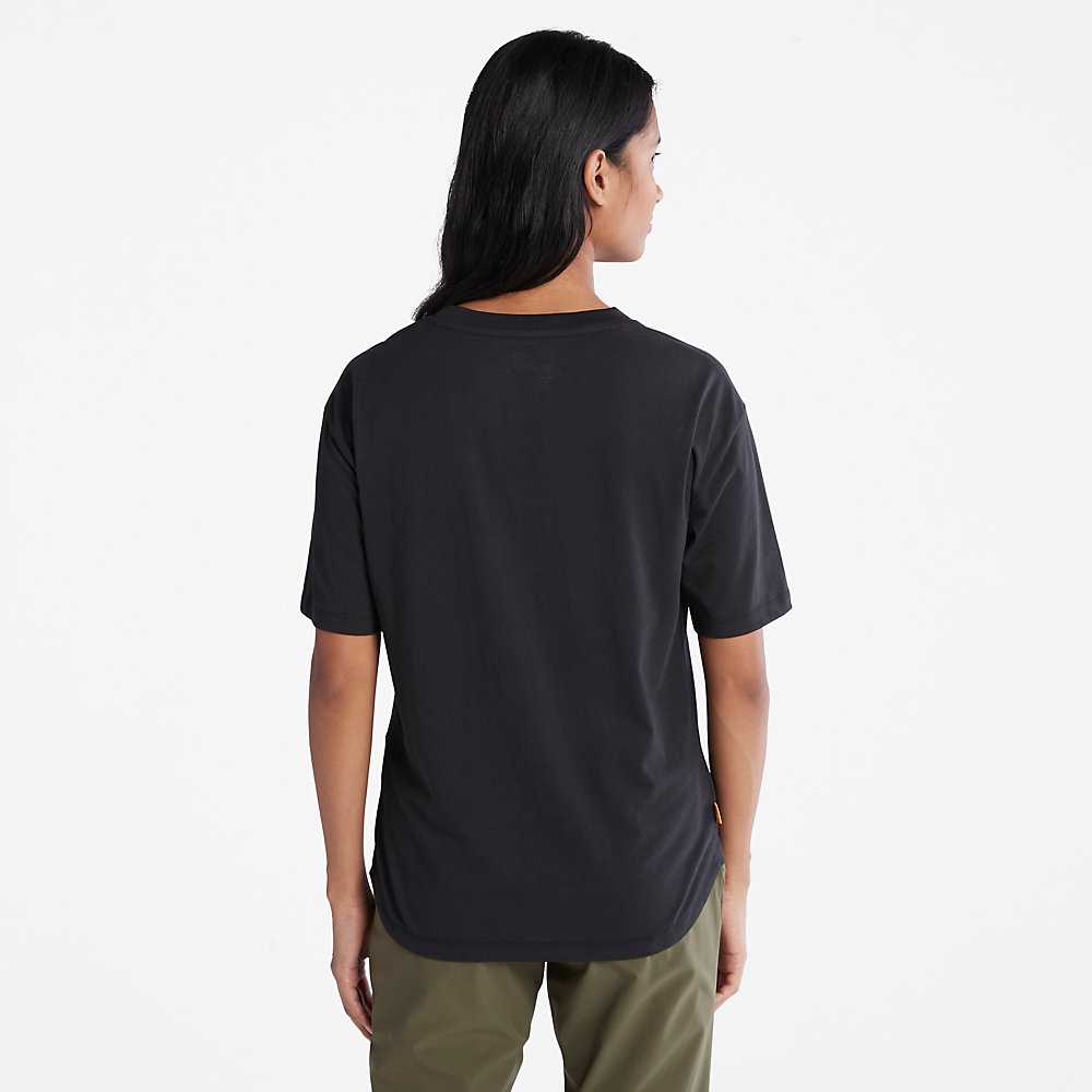 Black Women's Timberland Classic T Shirts | Israel-6879501