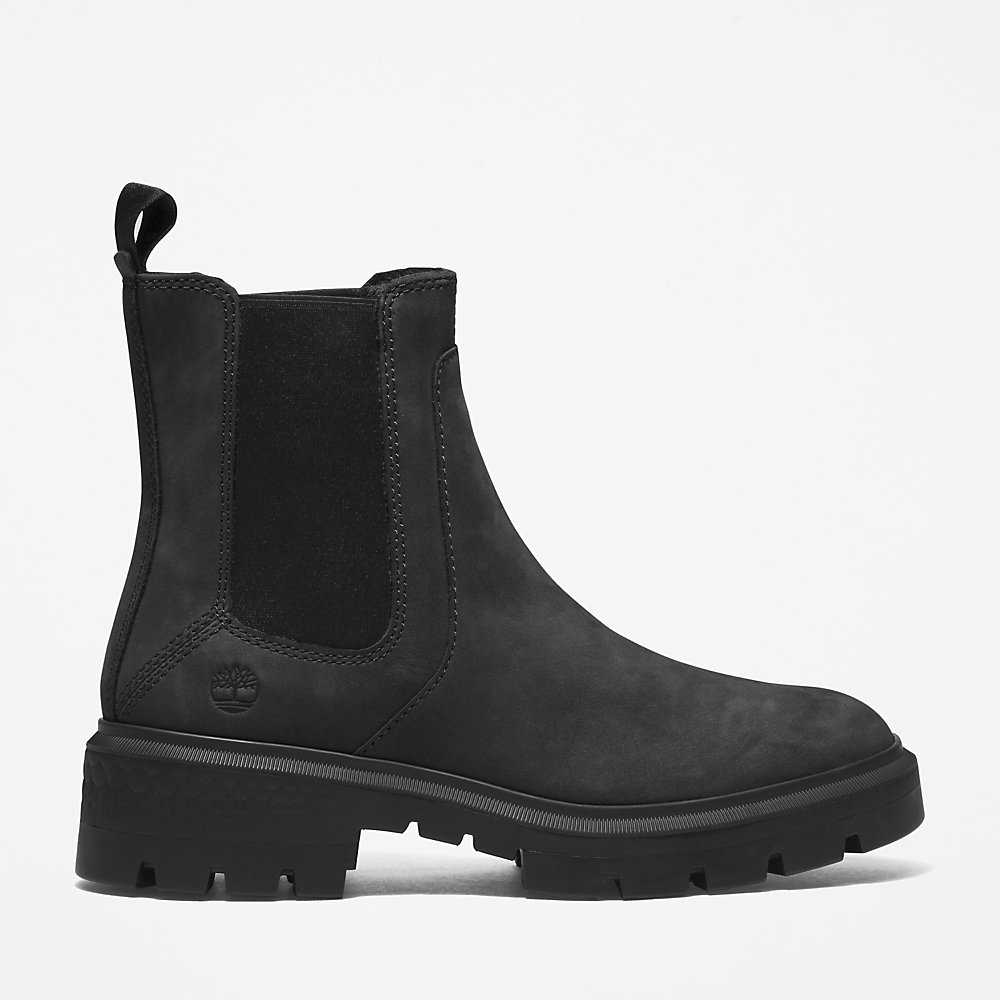 Black Women\'s Timberland Cortina Valley Chelsea Boots | Israel-2061473