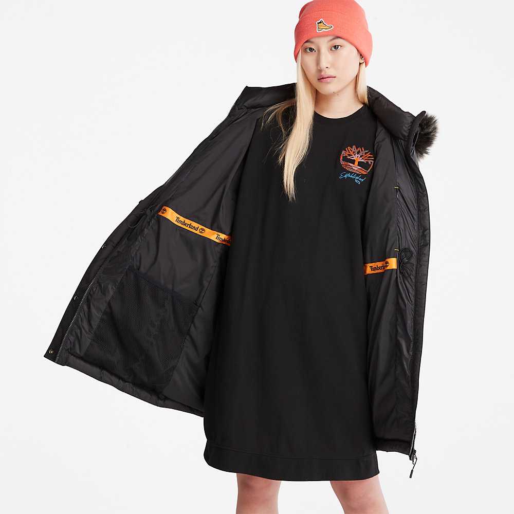 Black Women's Timberland Down-Free Parka Jackets | Israel-4731269