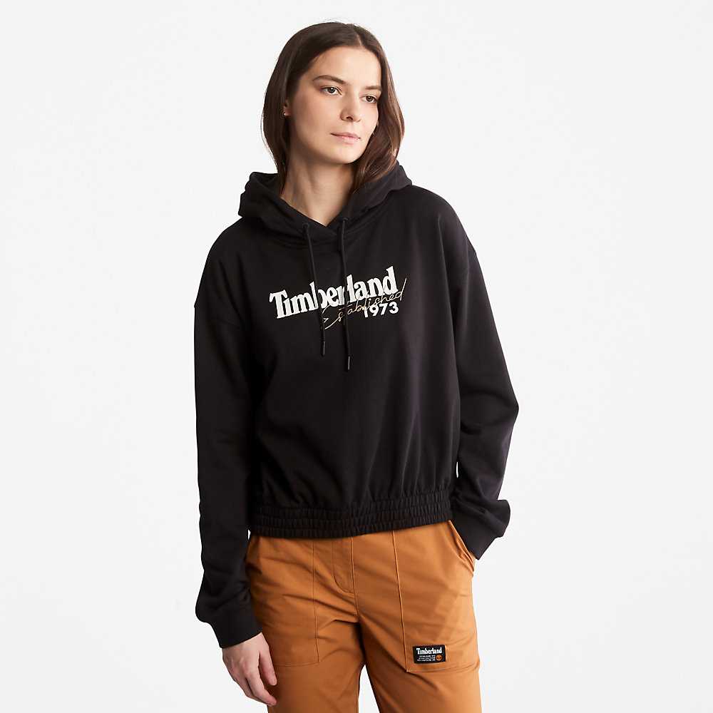 Black Women\'s Timberland Established 1973 Hoodie | Israel-8952314