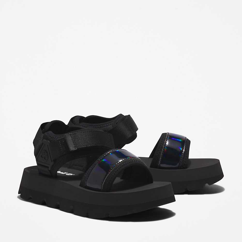 Black Women's Timberland Euro Swift Sandals | Israel-8956231