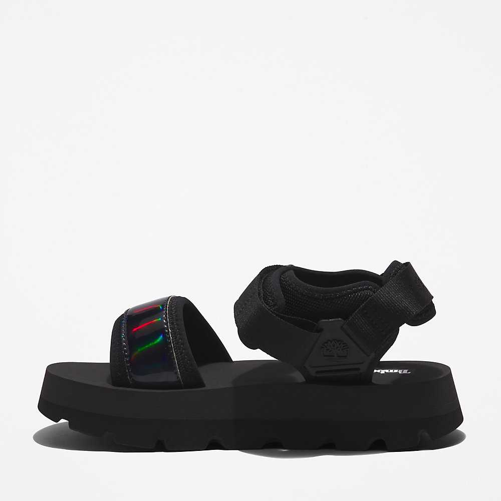 Black Women's Timberland Euro Swift Sandals | Israel-8956231