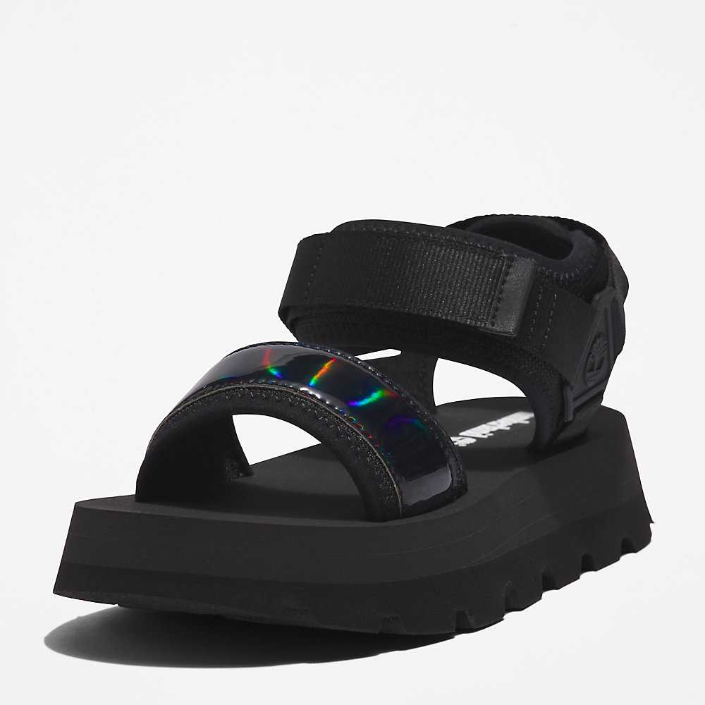 Black Women's Timberland Euro Swift Sandals | Israel-8956231