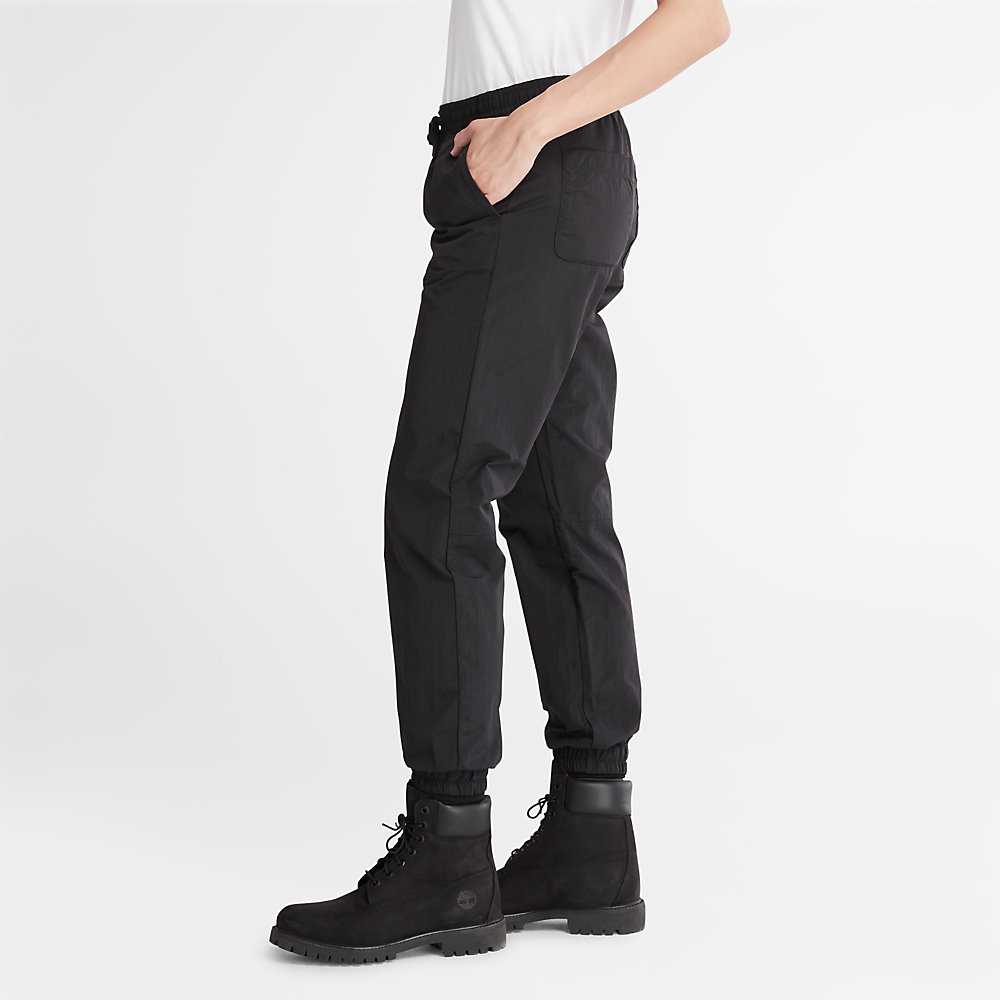 Black Women's Timberland Tonal Knee Track Pants | Israel-9386750