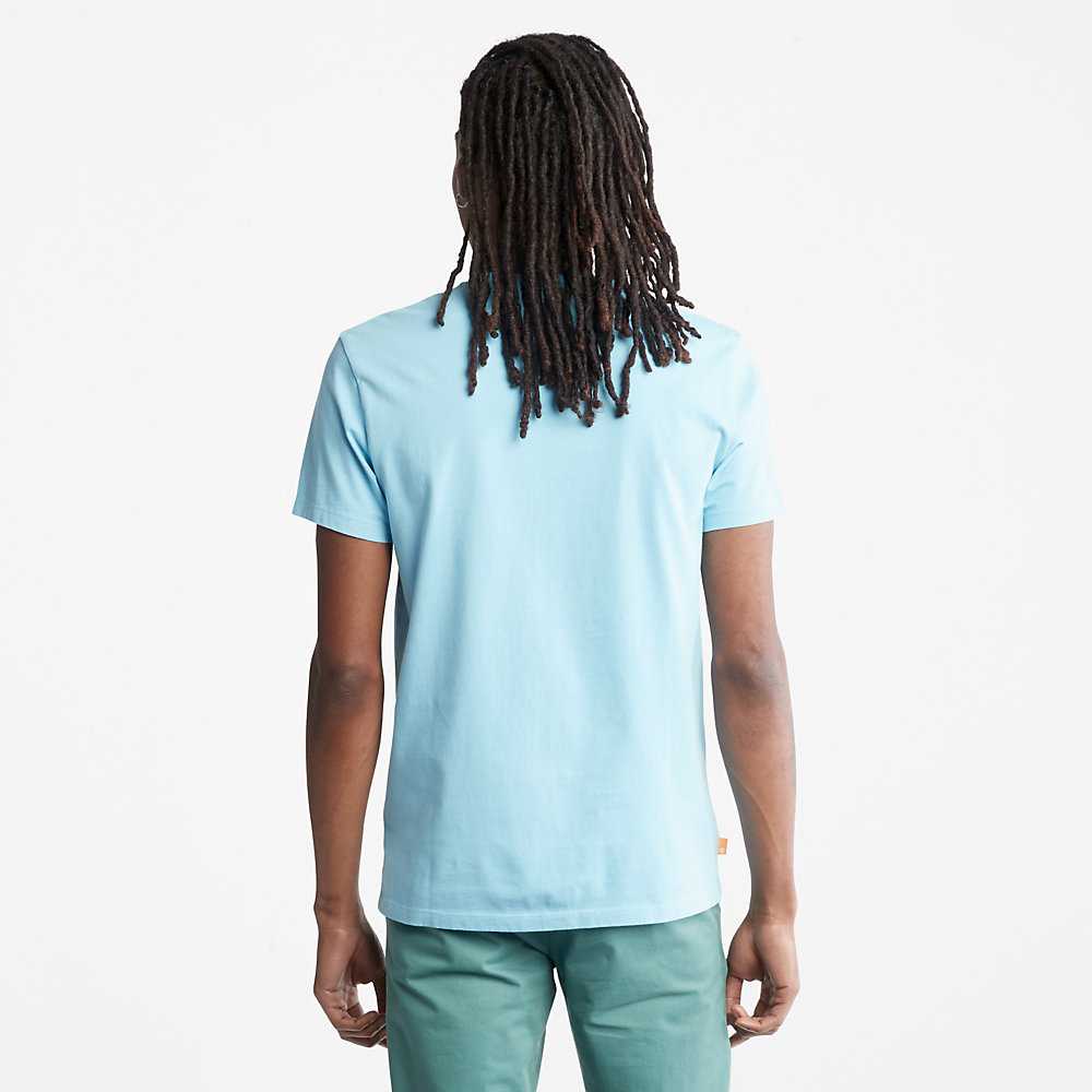 Blue Men's Timberland Dunstan River T Shirts | Israel-3107948