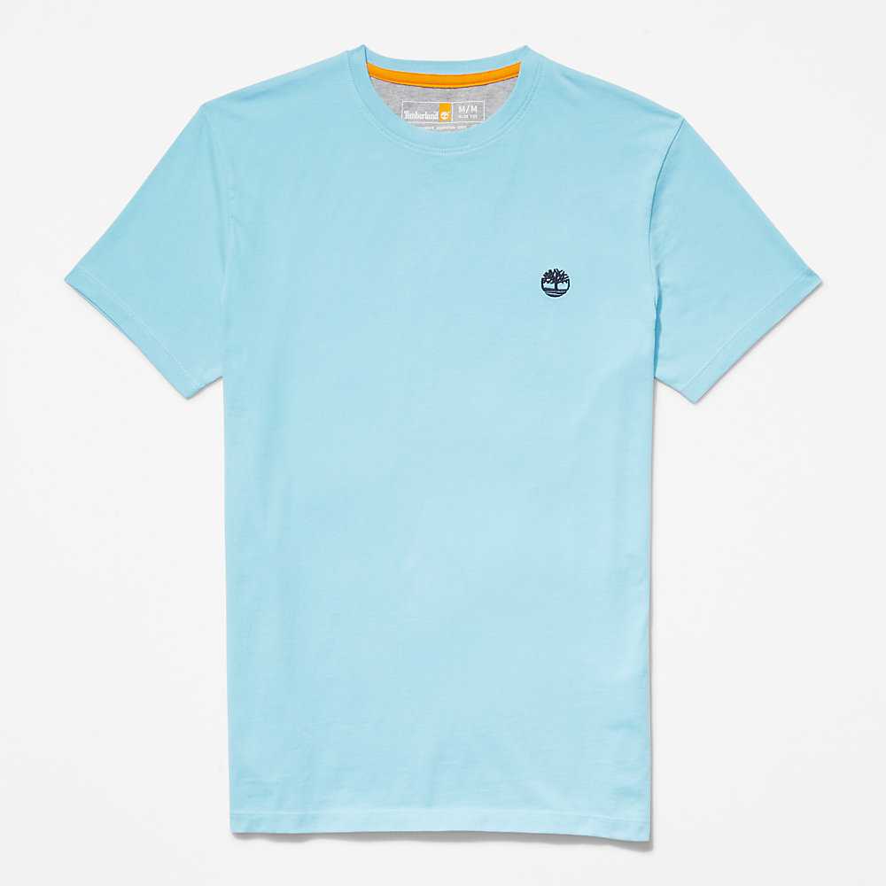 Blue Men's Timberland Dunstan River T Shirts | Israel-3107948