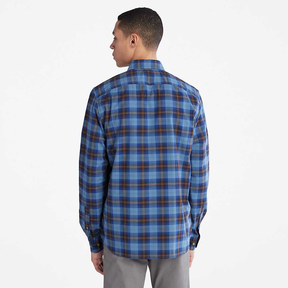 Blue Men's Timberland Eastham Check Shirt | Israel-5830796