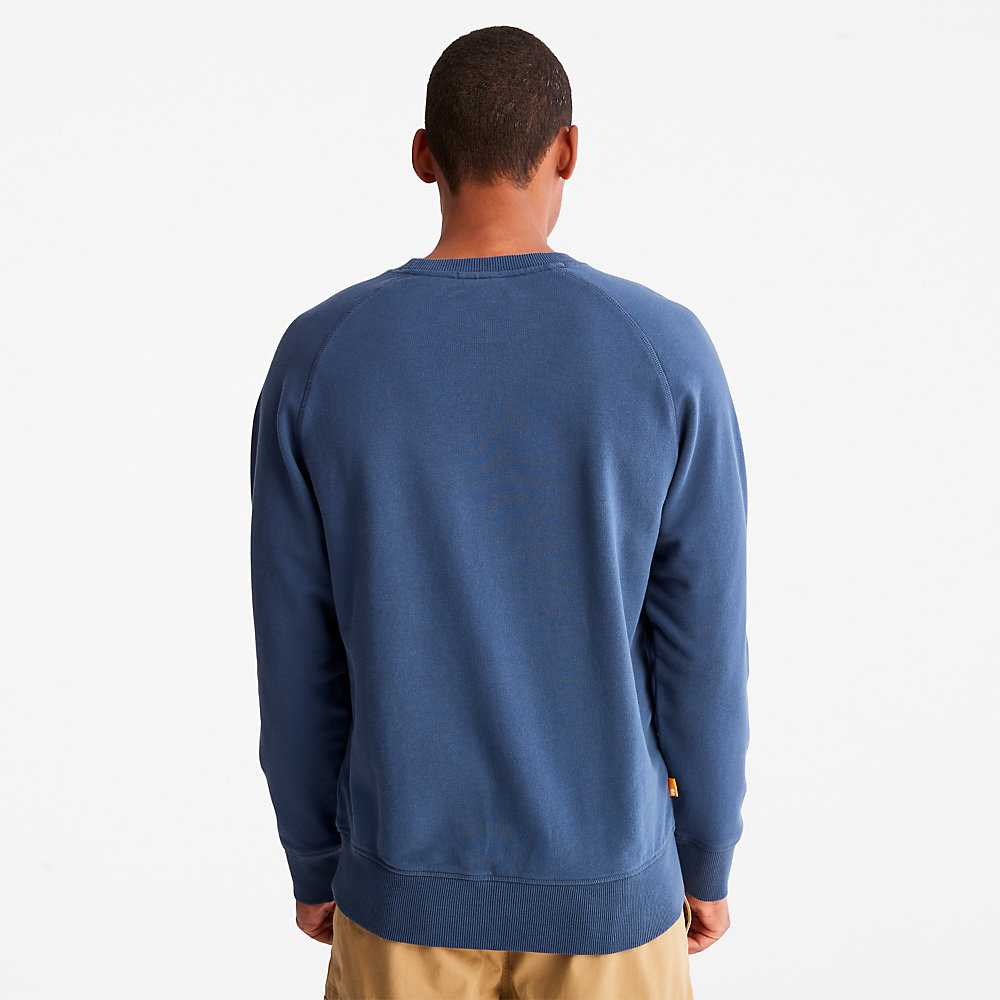 Blue Men's Timberland Exeter River Sweatshirt | Israel-8625497