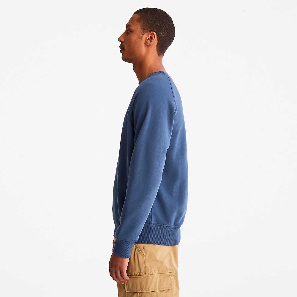 Blue Men's Timberland Exeter River Sweatshirt | Israel-8625497