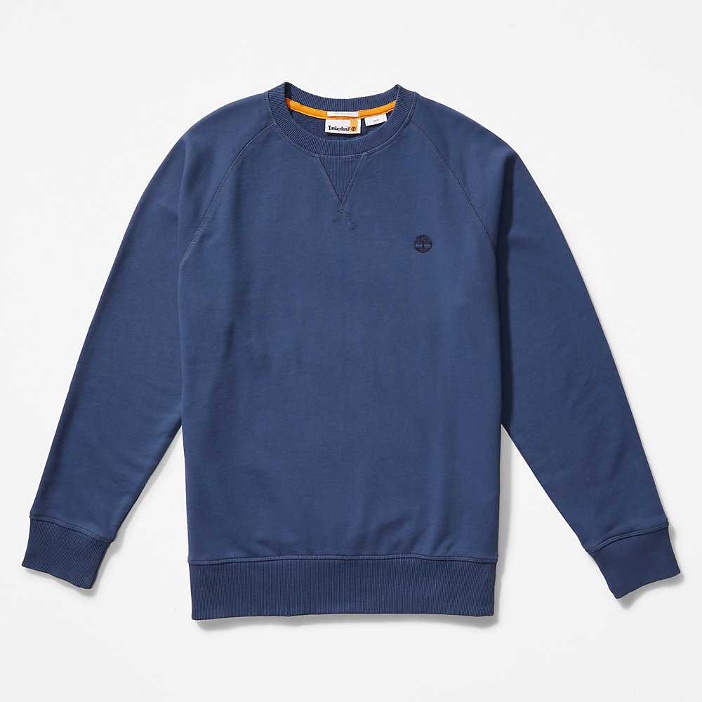 Blue Men's Timberland Exeter River Sweatshirt | Israel-8625497