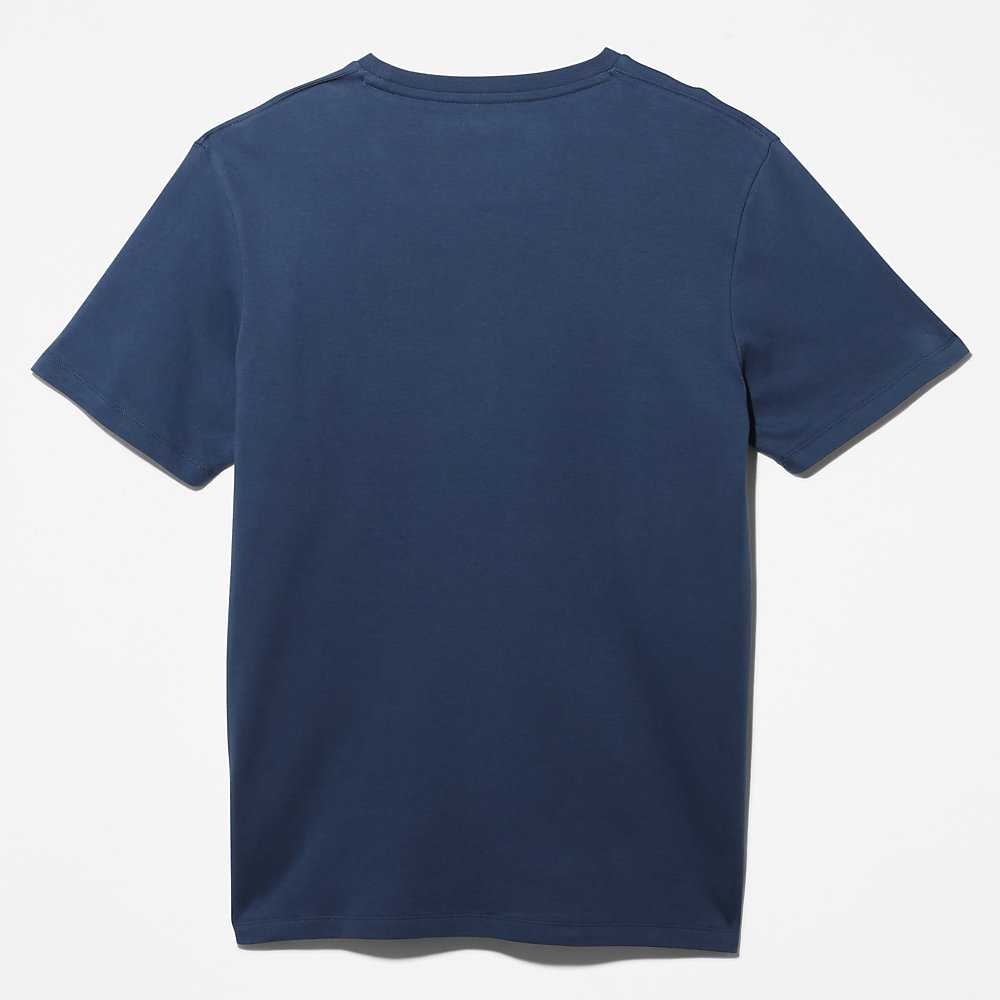 Blue Men's Timberland Interlock TimberFresh™ T Shirts | Israel-3120879