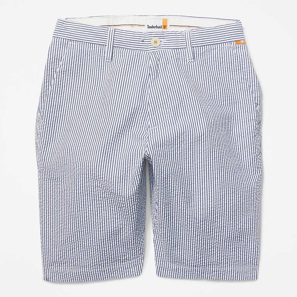 Blue Men's Timberland Seersucker Shorts | Israel-9543681