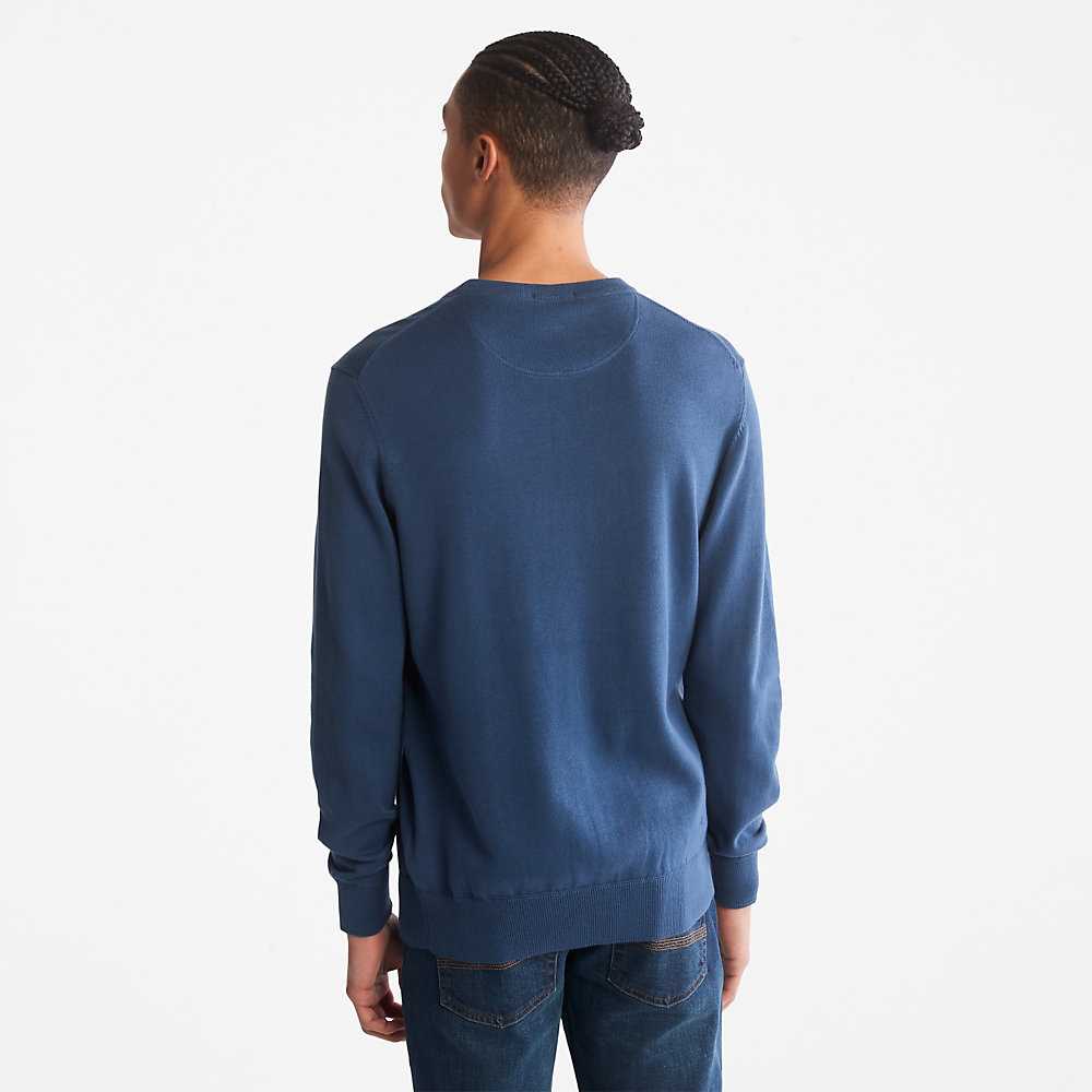 Blue Men's Timberland Williams River Sweaters | Israel-4928016