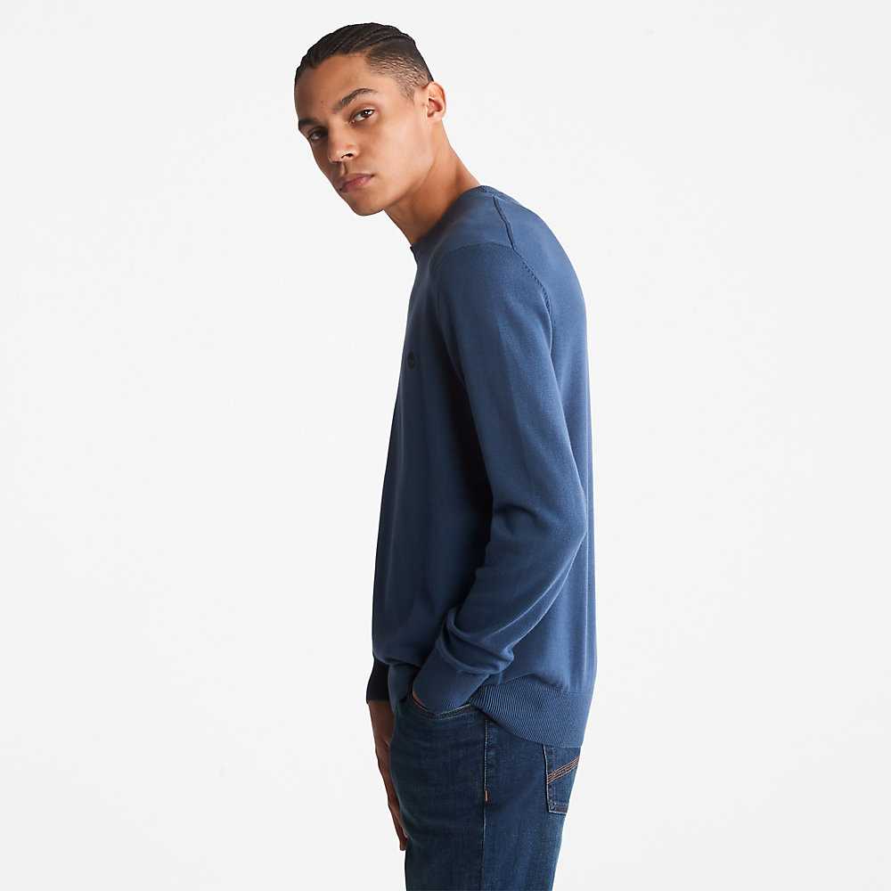 Blue Men's Timberland Williams River Sweaters | Israel-4928016