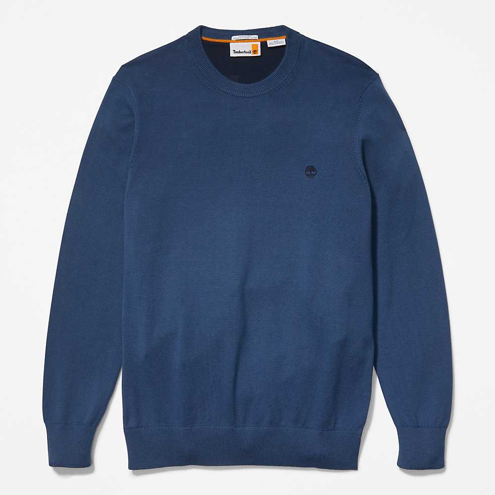 Blue Men's Timberland Williams River Sweaters | Israel-4928016