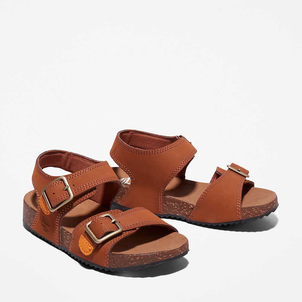 Brown Kids' Timberland Castle Island Sandals | Israel-7391582