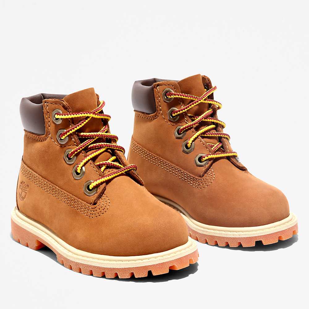 Brown Kids' Timberland Premium® 6 Inch Waterproof Boots | Israel-4219603