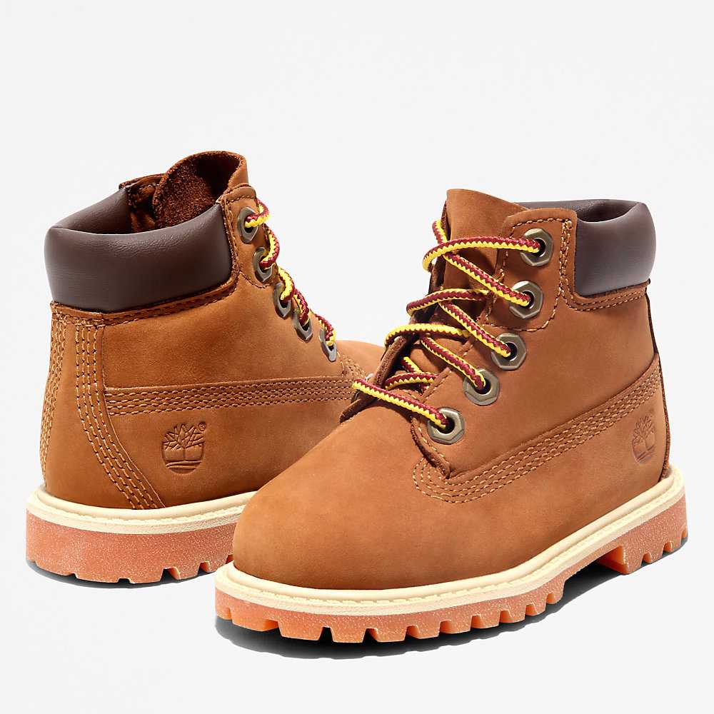 Brown Kids' Timberland Premium® 6 Inch Waterproof Boots | Israel-4219603