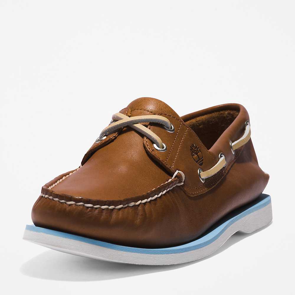 Brown Men's Timberland 2-Eye Classic Boat Shoes | Israel-1482579