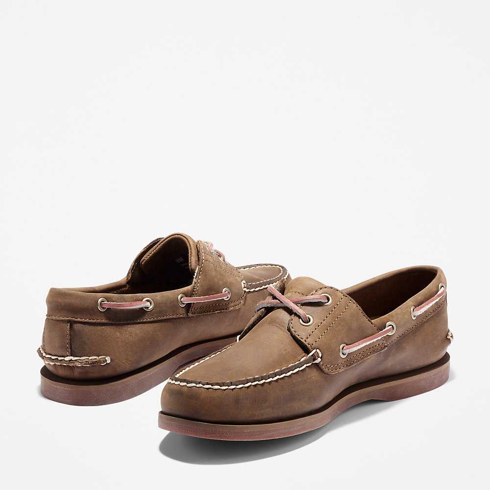 Brown Men's Timberland Classic Boat Shoes | Israel-1025768