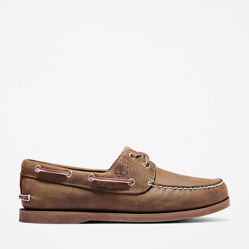 Brown Men\'s Timberland Classic Boat Shoes | Israel-1025768