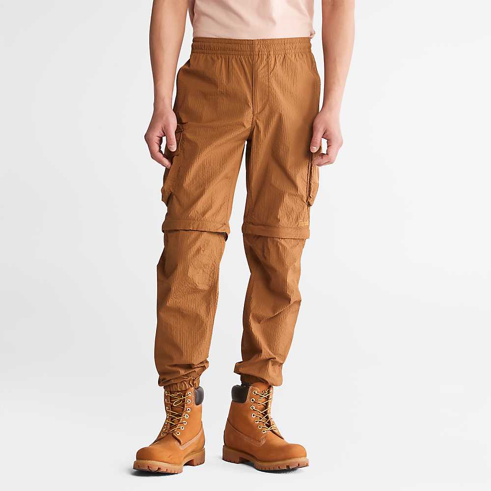 Brown Men\'s Timberland Convertible Pants | Israel-6321794