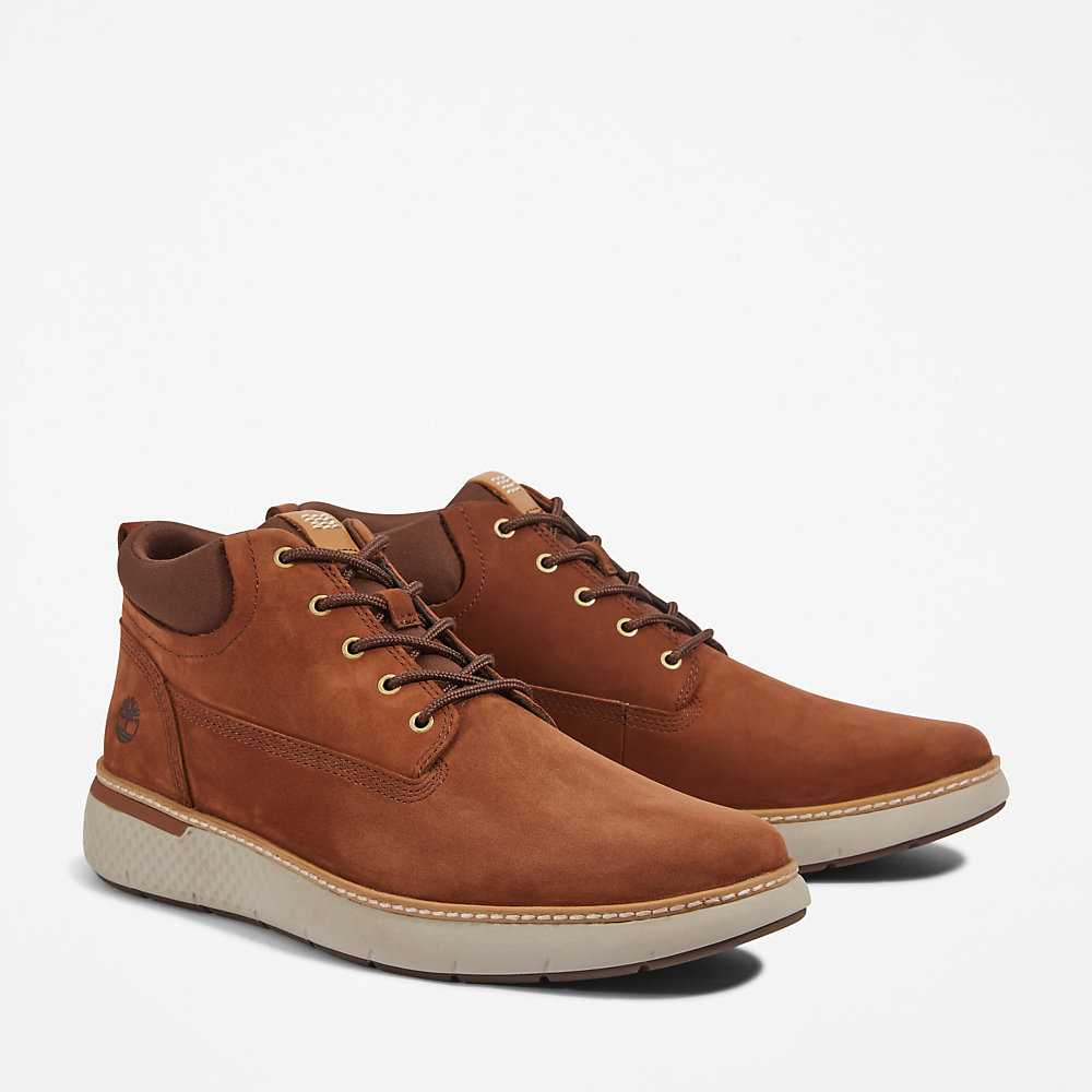 Brown Men's Timberland Cross Mark Chukka Boots | Israel-2395786