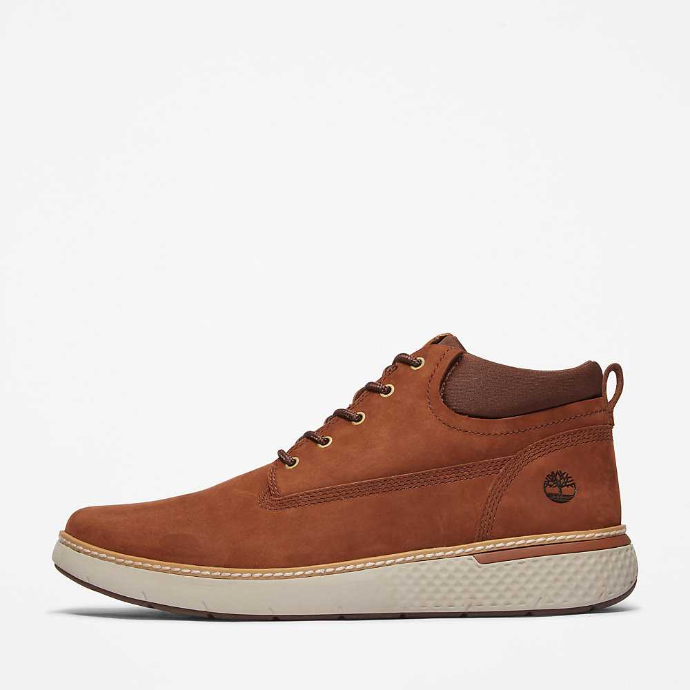 Brown Men's Timberland Cross Mark Chukka Boots | Israel-2395786