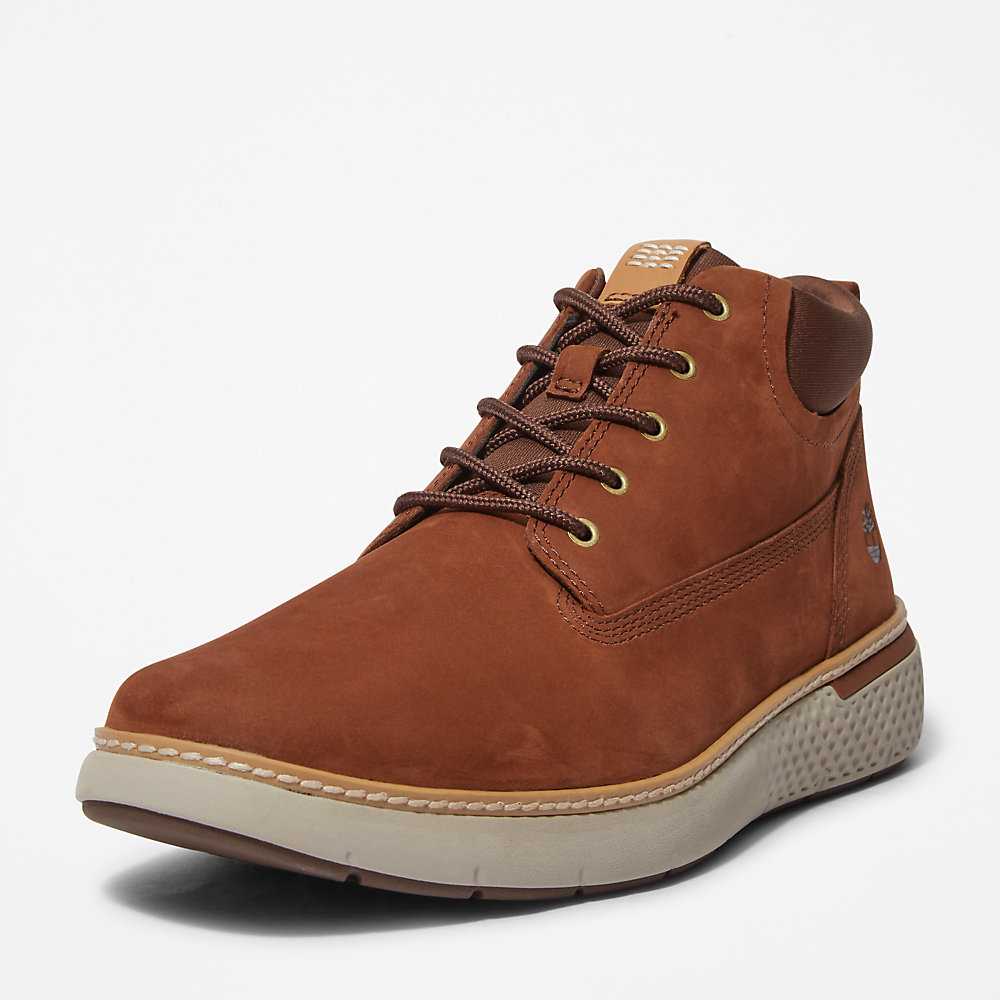 Brown Men's Timberland Cross Mark Chukka Boots | Israel-2395786