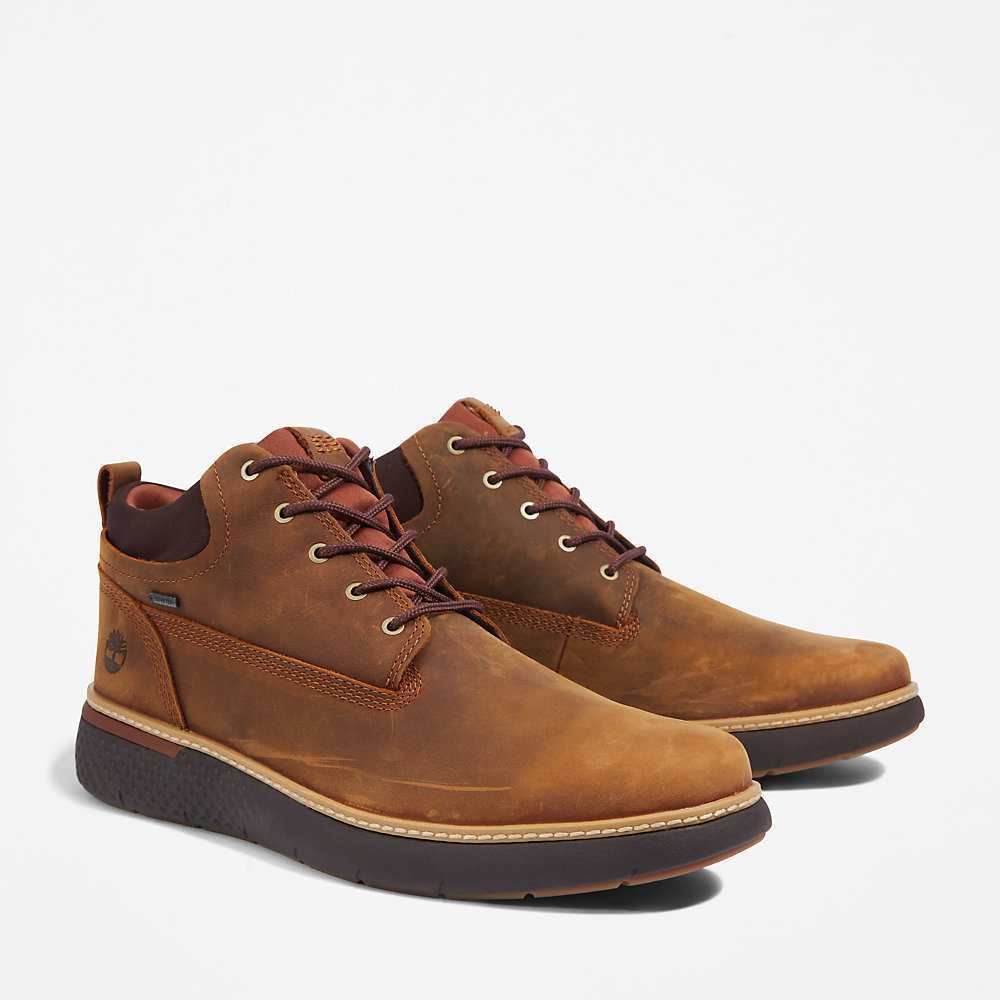 Brown Men's Timberland Cross Mark Gore-Tex® Booties | Israel-2014369