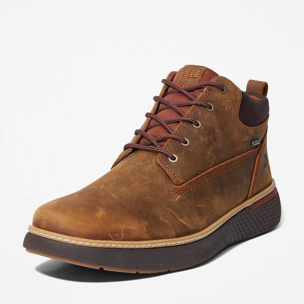 Brown Men's Timberland Cross Mark Gore-Tex® Booties | Israel-2014369